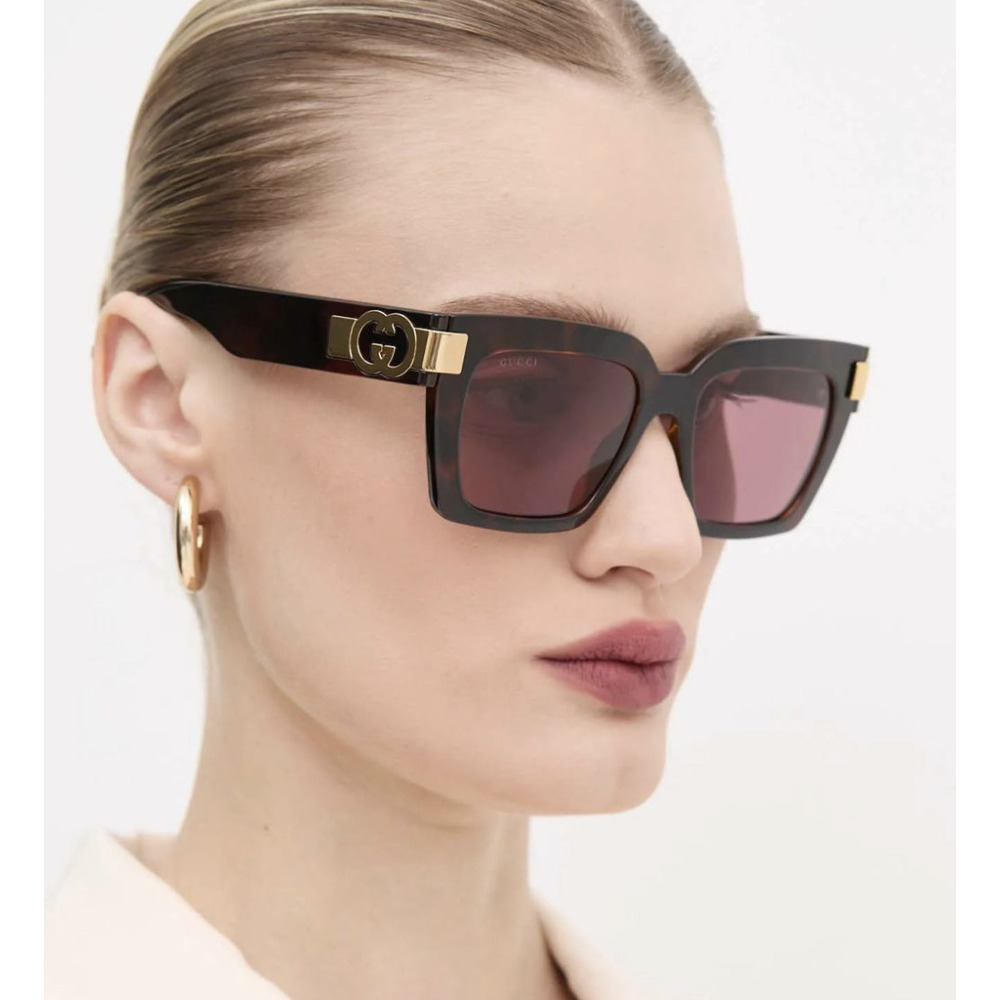 NWT Gucci GG1689S-002 Havana 54mm Sunglasses